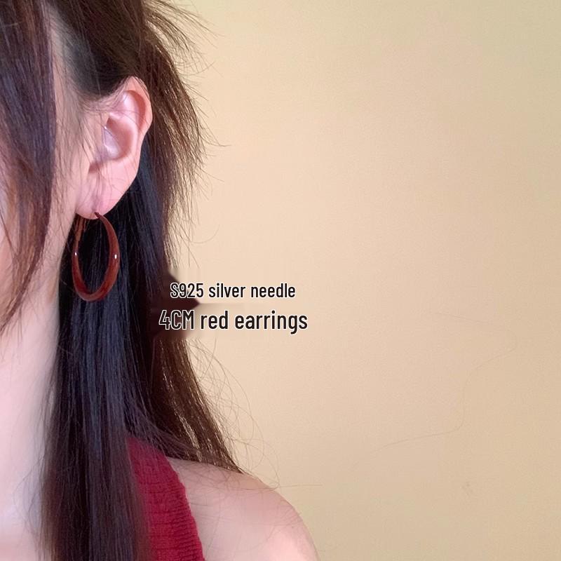 S925 Sterling Silver Hoop Earrings: Exaggerated, Luxurious & Versatile for Women