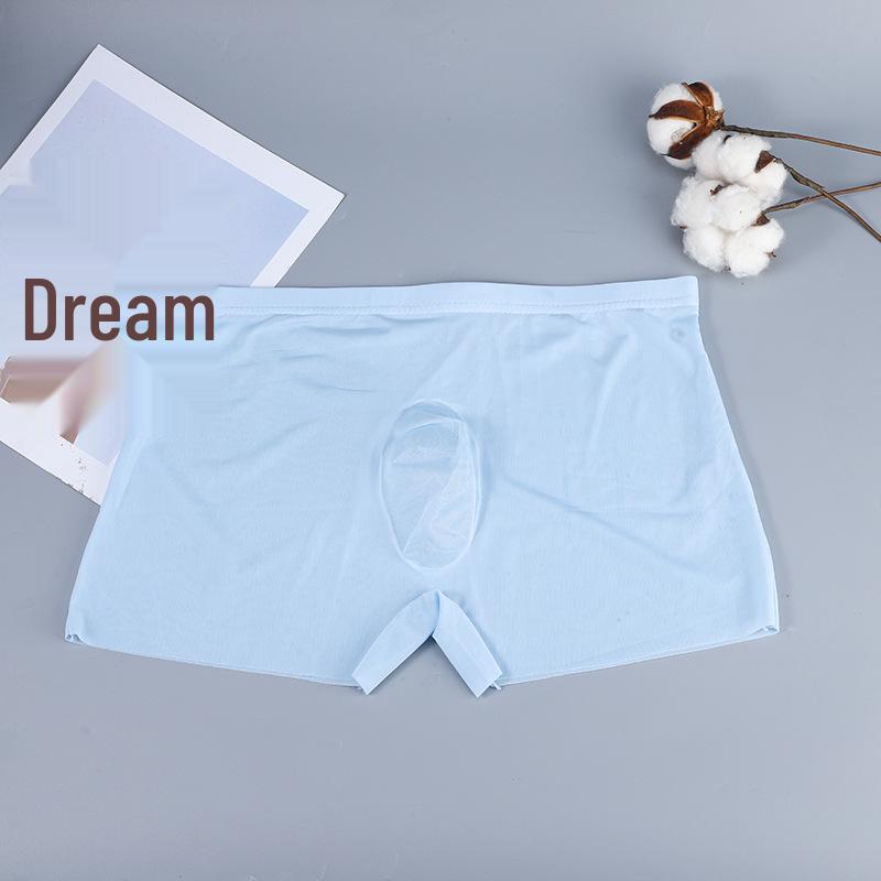 Men's Seamless Ultra-thin Ice Silk Boxer Briefs - 3D Molded, Breathable, Comfortable One-piece Design