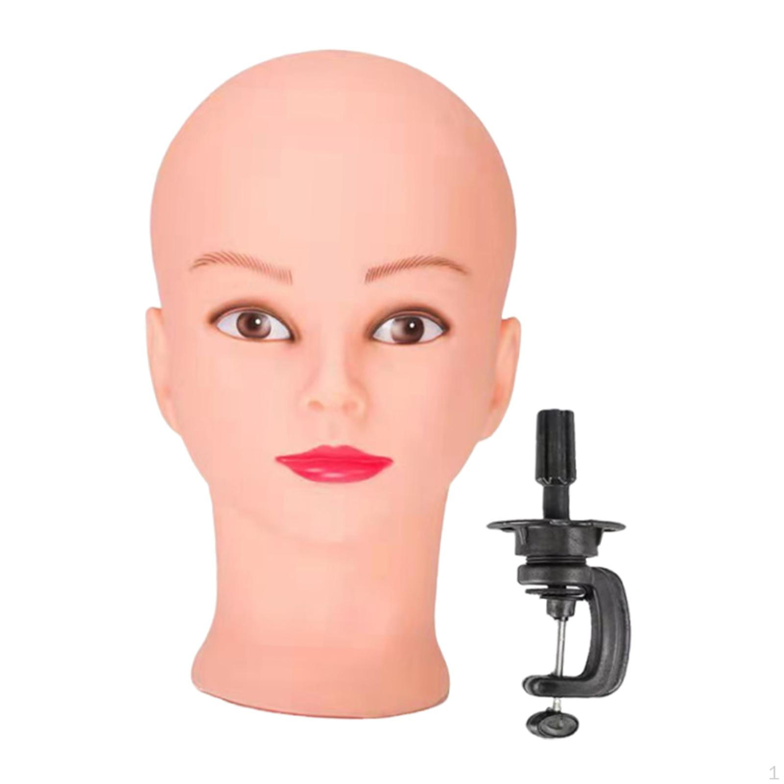 

Female Cap Head Mannequin Holder Realistic Cosmetology Practice Wigs Display Model Hat With Makeup