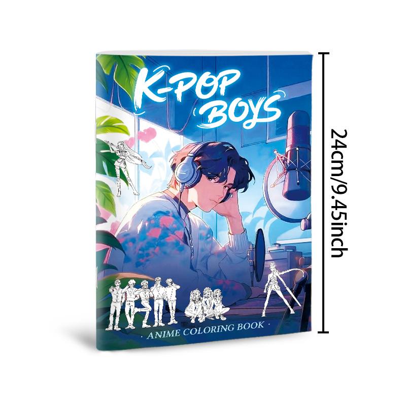 Latest K-Pop Demon Hunters Picture Book 56Page Animation Merchandise Line Art Coloring Book Children's Album Coloring Painting 24*17cm