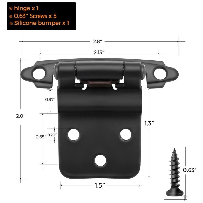 10 Pack Metal Cabinet Hinges Easy To Install Door Hinges Thickened Heavy Duty Cabinet Door Window Hinge for Furniture