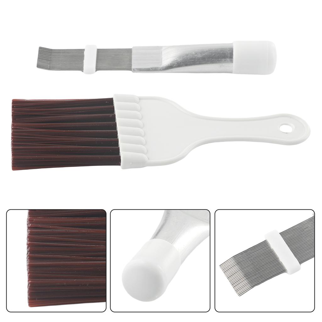 Air Conditioner Fin Repair Comb and Coil Brush 2 Pc Set for Cleaning Condenser Fins and Enhancing Cooling Efficiency