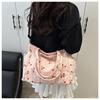 Large Capacity Bucket Tote Bag Cotton Casual Shoulder Handbag for Women