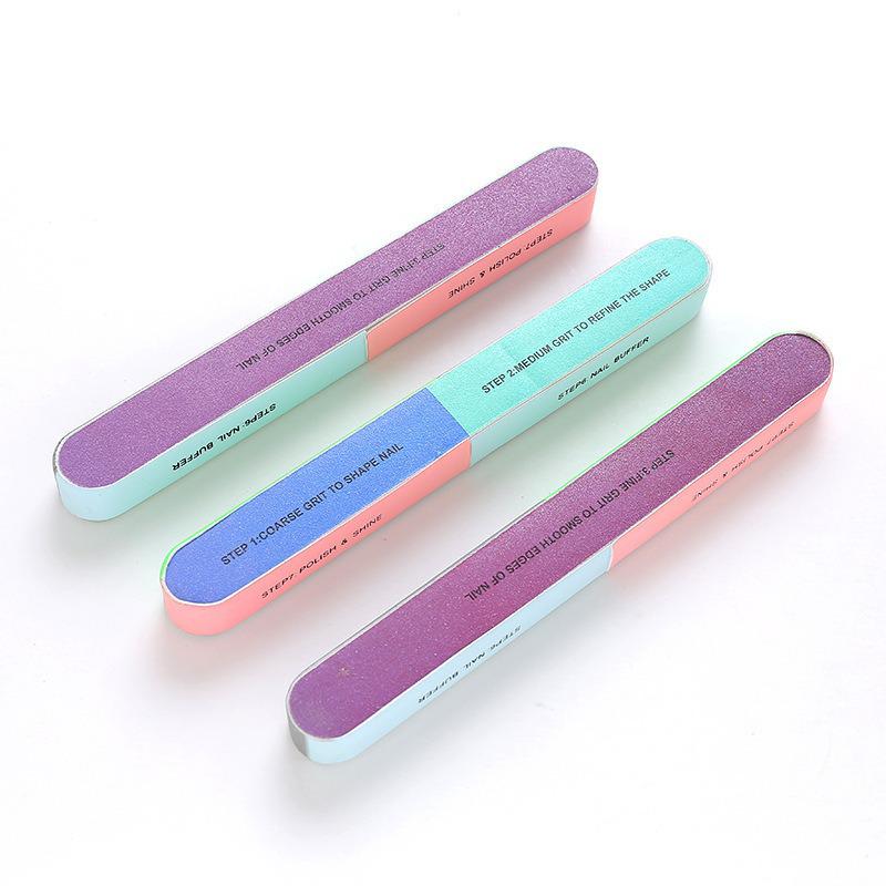 Seven-Sided Multi-Grit Nail Polish Buffing Block and Polishing File