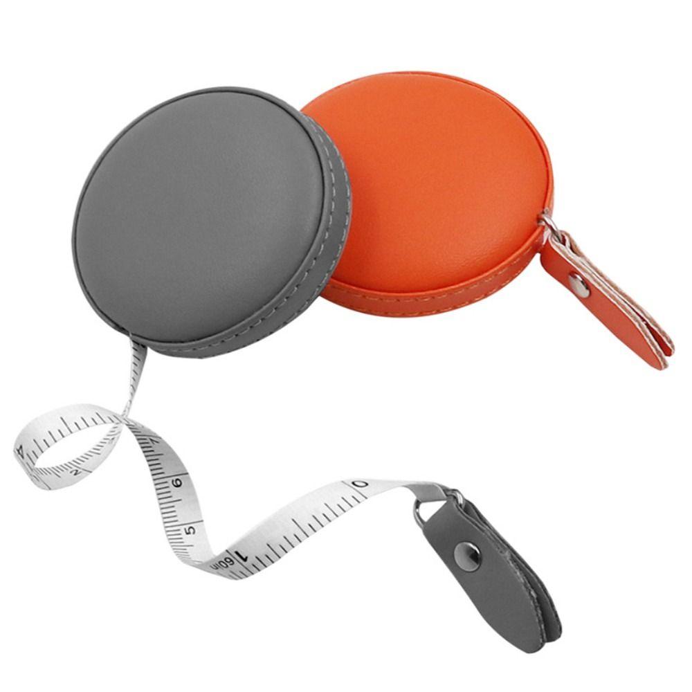150cm 60" Retractable Ruler Tape Leather Measuring Tape Auto Shrink Portable Roll Tape Centimeter Inch Measuring Tool