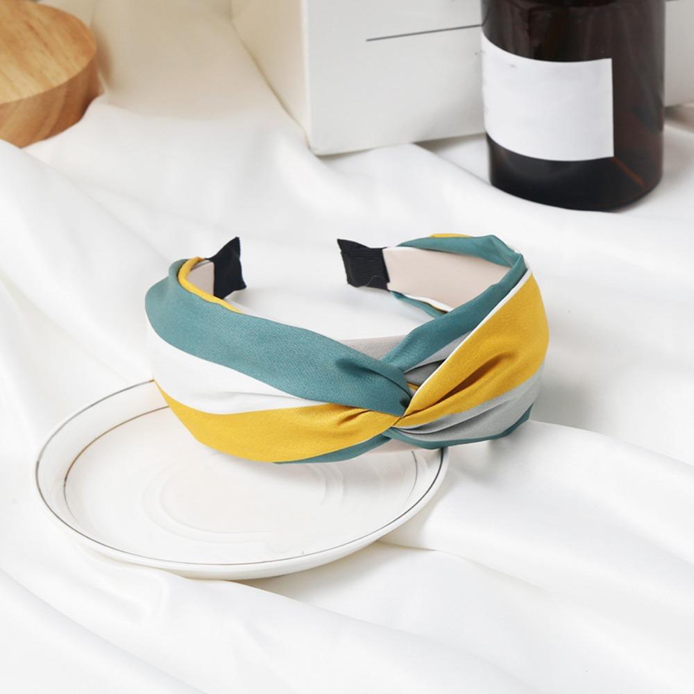 

New Fashion Non-slip Cross Knotted Women Bow Hairband Striped Head Hoop Hair Bands Headband
