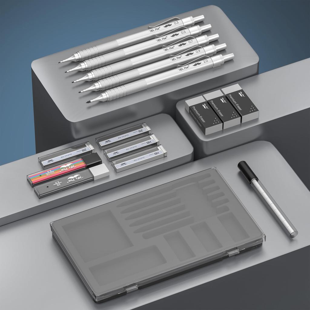 Creion Mecanic Metalic Stilou 5 Creion Mecanic Metalic pentru Schițare Desen Tehnic Domnul. - Set, Mărimi 0.3, 0.5, 0.7, 0.9, 2mm, Creion, Creion, Creion,
