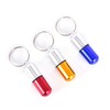 Mini Waterproof Metal Medicine Pill Box Case Bottle Holder Container Keychain