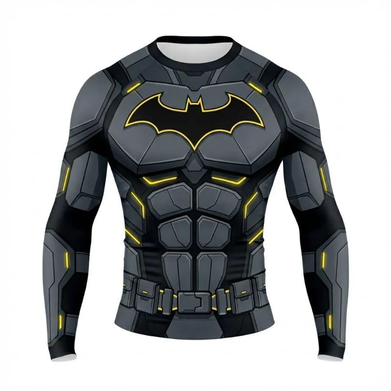 Summer 3D Printed Men's Sports Fitness Training Running Breathable Quick Drying Long Sleeve T-shirt