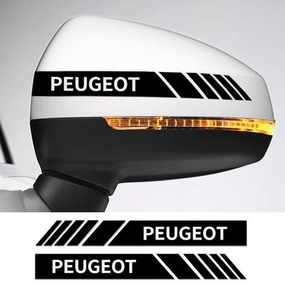 2 Stück Auto Rückspiegel Seitenaufkleber Streifen Aufkleber Fahrzeugkarosserie Für Peugeot 206 308 307 208 207 3008 2008 508 407 301 406 408