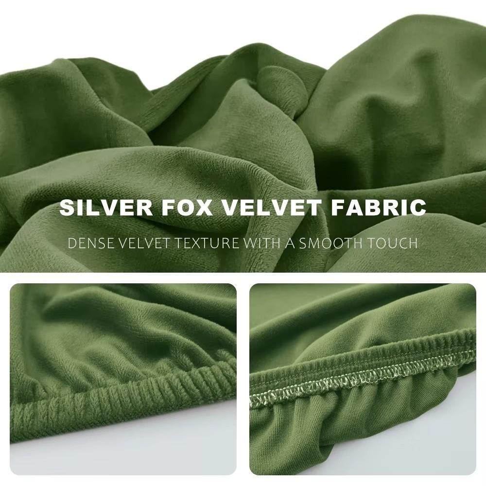 Thick Chair Cover Soft Velvet Dining Room Chair Slipcover  for Office Banquet Restaurant