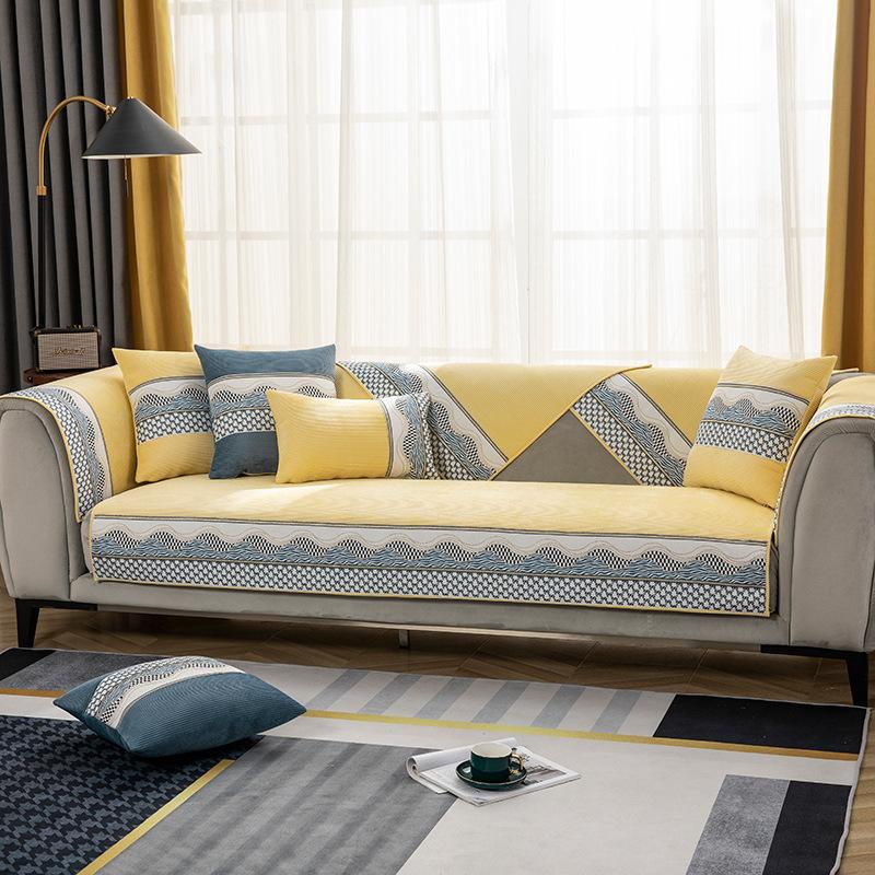 Culoare Solidă Nouă Pernă de Canapea din Plus Universală pentru Patru Sezoane Simplă Modernă Anti-Alunecare Husa Canapea Husa