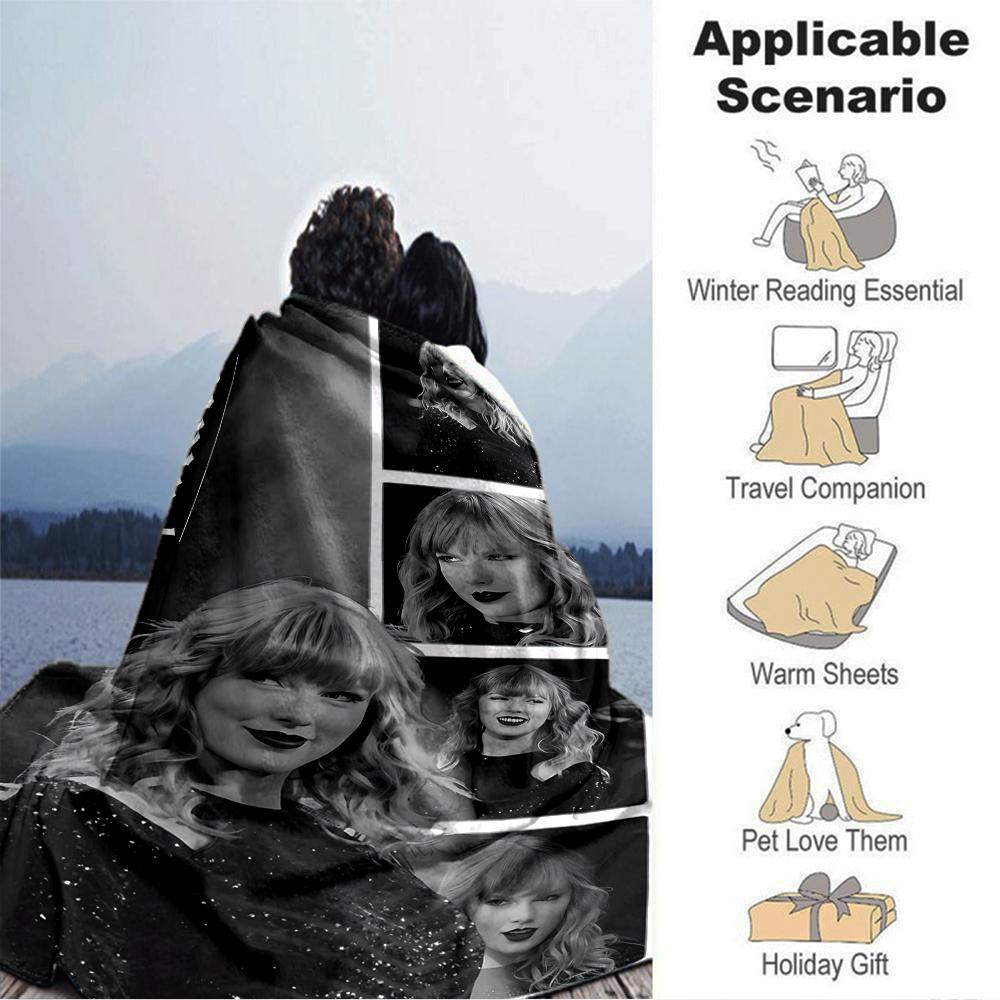Taylor Swift Reputation Tour Blanket Soft Throw Blanket For Home Bedroom Bed Sofa Travel Office Solid Christmas Blanket
