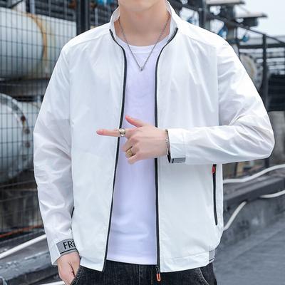 Thin Male Sunscreen Jacket Zipper Trendy Casual Fishing Men Summer Coat