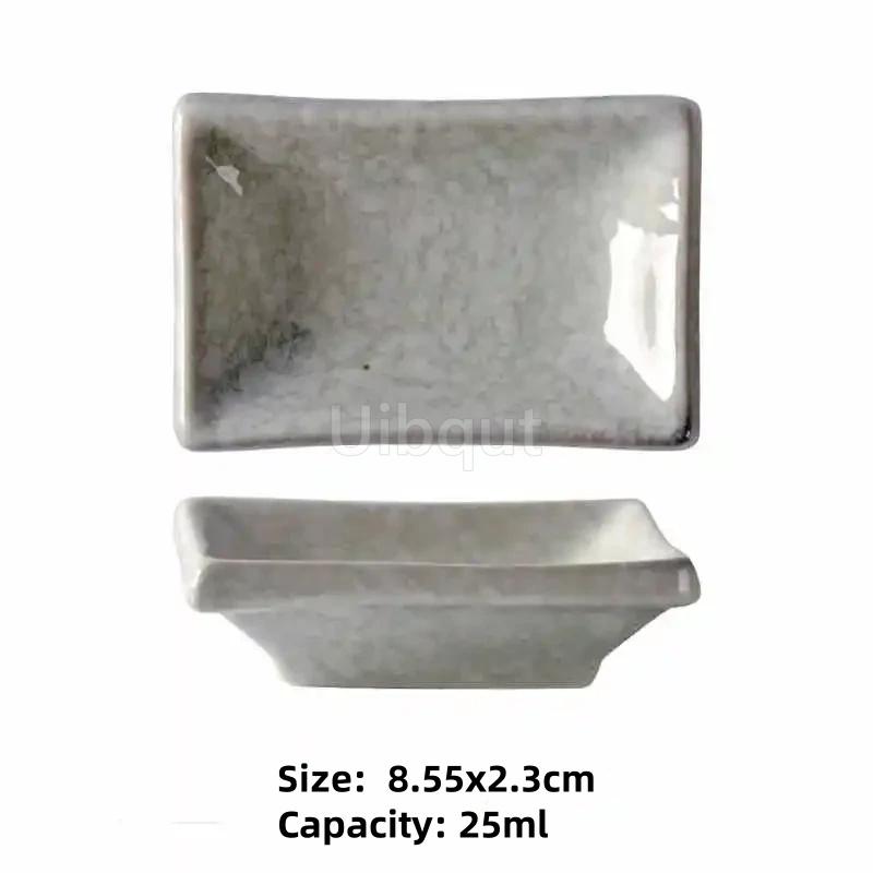 ceramic small square sauce dish Japanese style sushi dish flavoring sushi mustard plate soy sauce cherry blossom Pepper tray