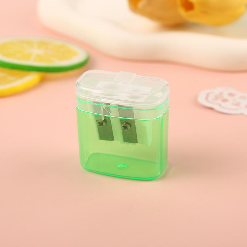 

Закрытая точилка с двумя отверстиями для учеников начальной школы: Компактный, ручной дизайн для возвращения в школу