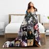 Robbie Williams Tour Flannel Blankets  Soft Durable Throw Blanket for Bedroom Airplane Travel Aesthetic Bedspread Sofa Bed Cover