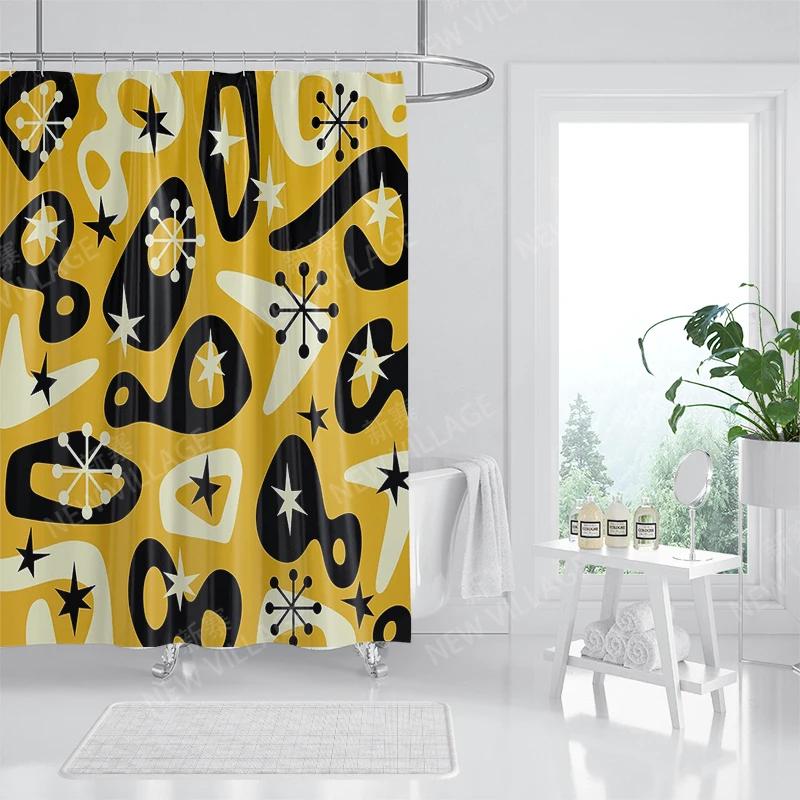 Wodoodporne zasłony prysznicowe z tkaniny Akcesoria do zasłon łazienkowych Zasłona kąpielowa pod prysznic 180x200 240*200 dekoracja boho abstrakcyjna