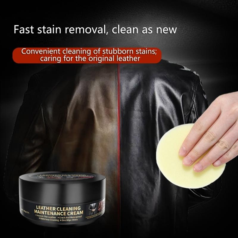Leather Cleaning Balm Leather Clean Cream for Efficient Stain Removal & Shine Restoration for Various Leather Goods
