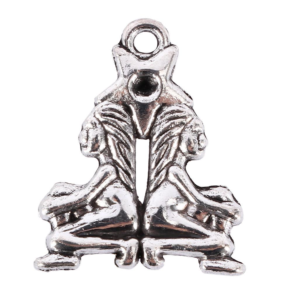 Zinc Zinc Alloy Mixed Zodiac Tibetan Silver Dangle Beads for Jewelry Making Charm Pendant Accessories