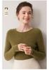 Women's Striped 100% Cashmere Round Neck Sweater - Autumn/Winter Collection