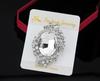 Elegant Women's Brooch: Large Glass Rhinestone Lapel Pin for Weddings and Bridal Bouquets