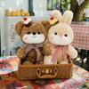 Plush Bunny Bear Toy With Pp Cotton Filling For Kids Girls Boys Gift