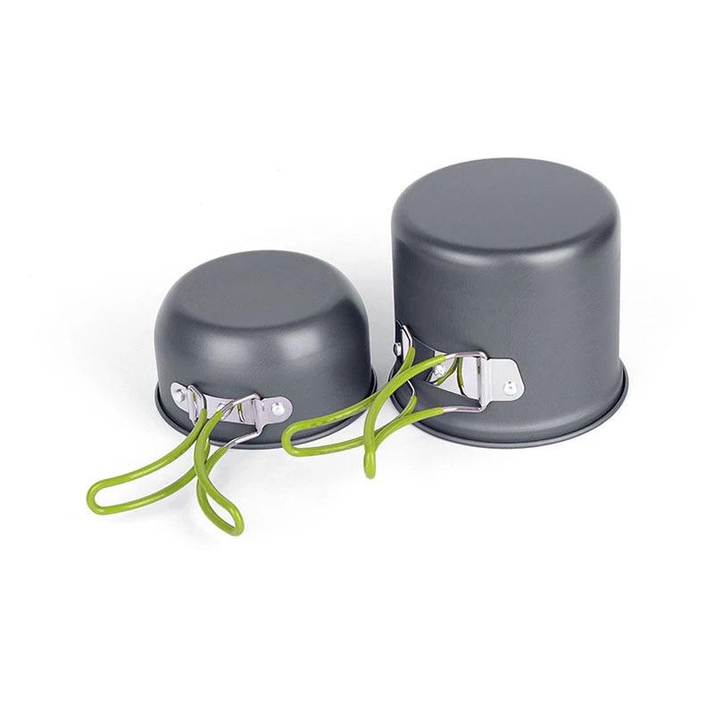 Portable Non-Stick Camping Cookware Set for 1-2 People, 5-Piece, Scratch and Heat Resistant