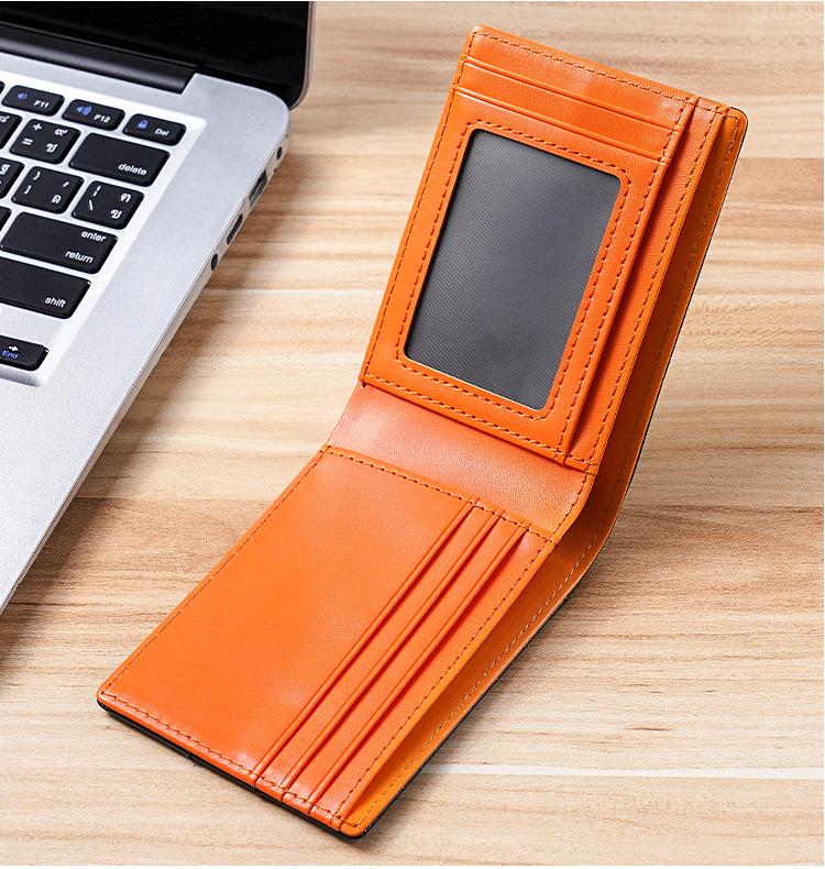 Men's RFID Blocking Anti-theft Leather AirTag Wallet & Card Holder