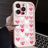 Luxury Flowers Love Heart Phone Case For iPhone 16 15 14 13 12 Pro Max Plus 11 16e XR XS Heart TPU Soft Shockproof Case Cover