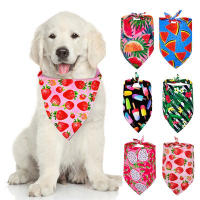 Hunde-Bandana im lässigen Stil mit Obst-Print, dreieckiger Schal, Haustier-Halstuch, Hundelätzchen