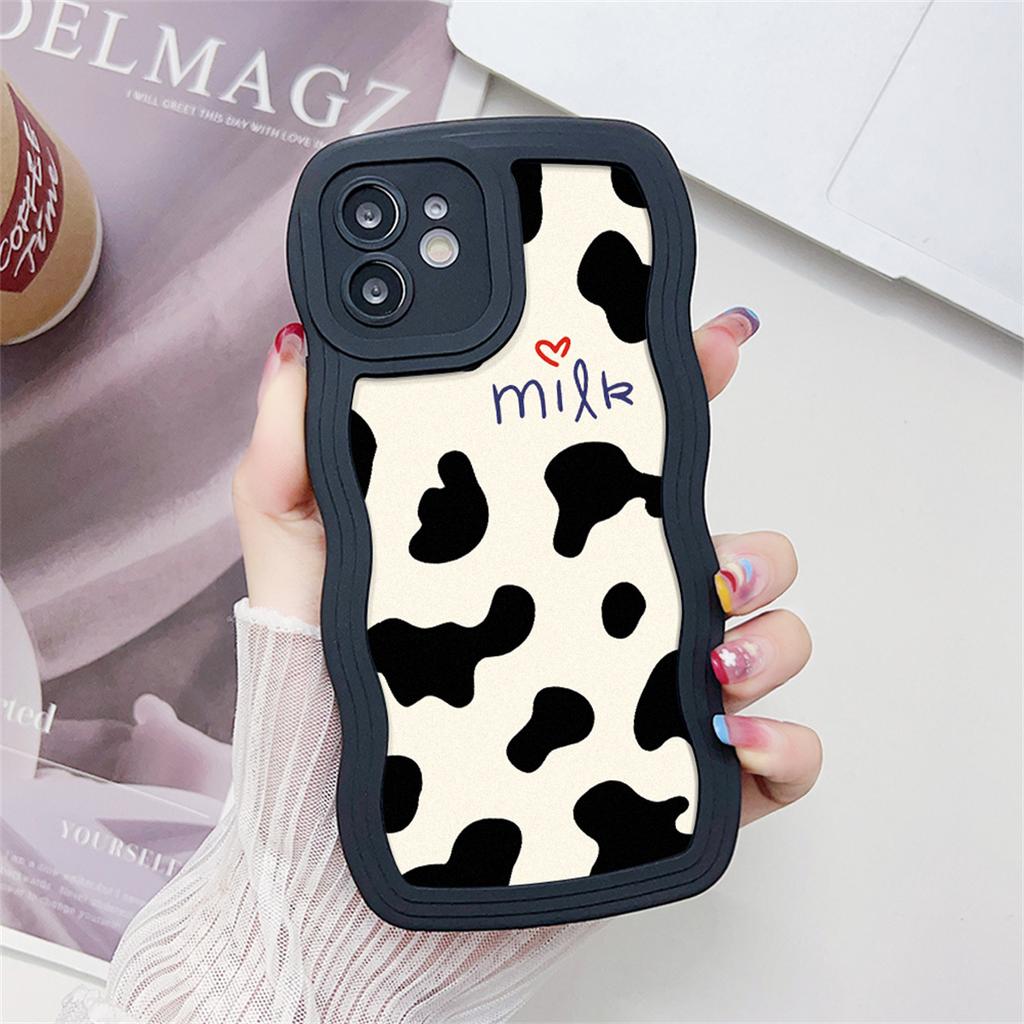 Mobile Phone Cases for iPhone 11 13 XR 15 Pro Max 12 14 Pro Max Case iPhone 16 7 Plus 8 Plus XS Max Big Wave Solid Color Cartoon Anti-drop Waterproof