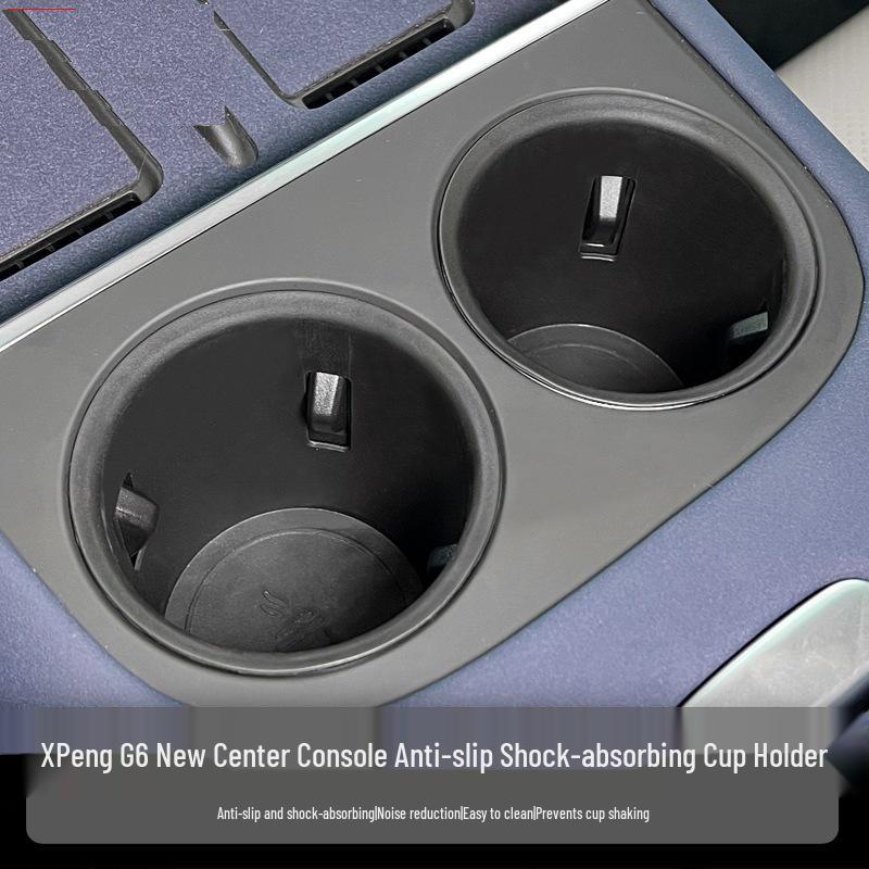 Compatible 23-24 XPeng G6 Center Console Cup Holder Anti-Slip Car Interior Decoration Cover.
