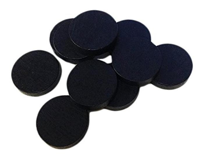 Black 20mm Wooden Discs 100 (approx. Pieces)