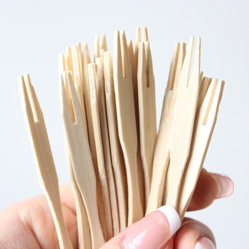 Thickened Bamboo Disposable Fruit Forks