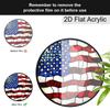 2D Flat Acrylic American Flag Suncatcher, Stained Glass Window Decor, Patriotic 4th of July Gift for Home