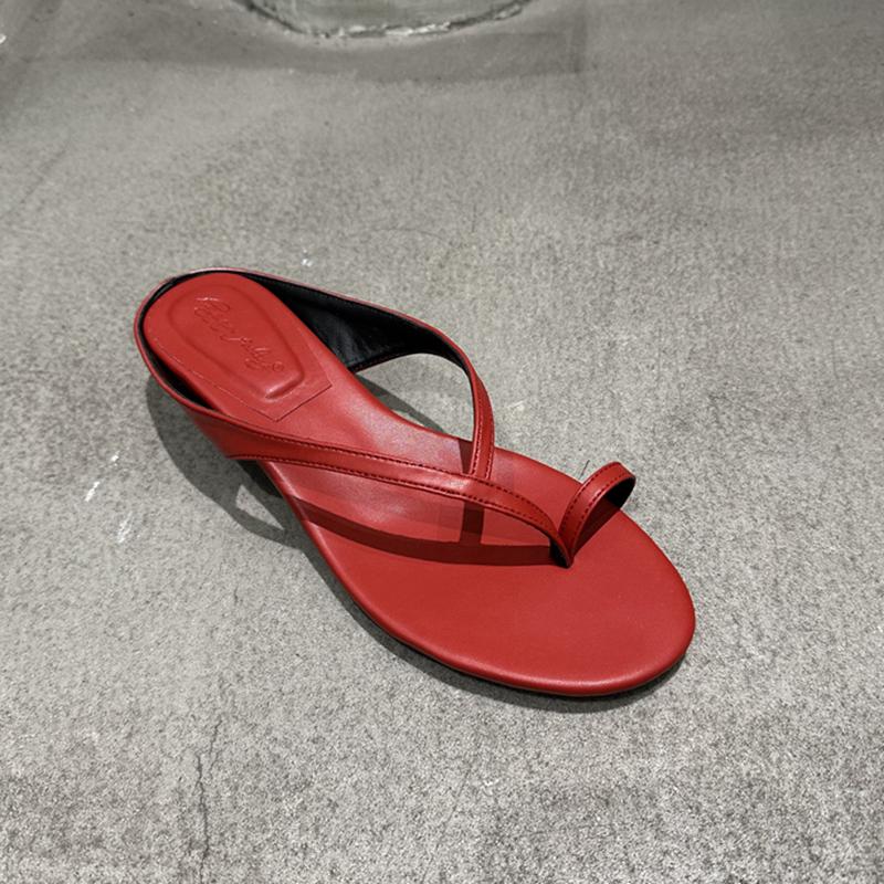 Fashion SUOJIALUN 2025 Summer New Brand Women Slipper Fashion Narrow Band Ladies Elegant Flip Flop Square Low Heel Dress Slides Shoes
