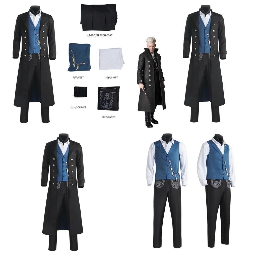 Enchanting Fantastic Beasts 3 Cosplay Costume For Johnny Depp's Grindelwald Character