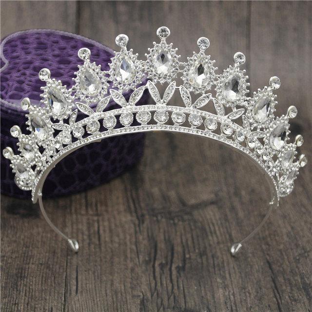 Gorgeous Rhinestone Crown Headbands Princess Tiaras and Crowns Bridal Hairband Girls Party Diadem Wedding Hair Jewelry