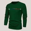 Spring Men's,Men's Letter Printing,Men's Long Sleeve,Trendy Round Neck New Casual T-Shirt