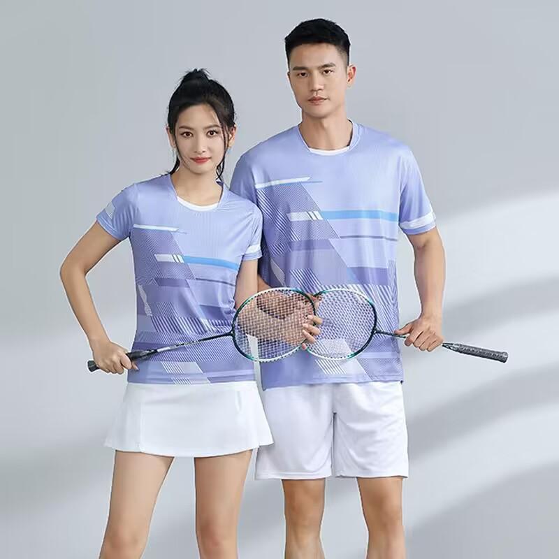Football Training Clothes Manufacturers Wholesale Game Uniforms Summer Quick-drying Badminton Uniforms Set Men's and Women's Breathable Table Tennis 