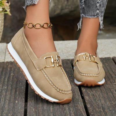2025 Autumn Women's Thick-Soled Casual Sports Shoes with Metal Chain, Plus Size, New Fashion