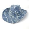 New western cowboy hat European and American old fringed jazz hat farm sun protection and UV protection knight hat