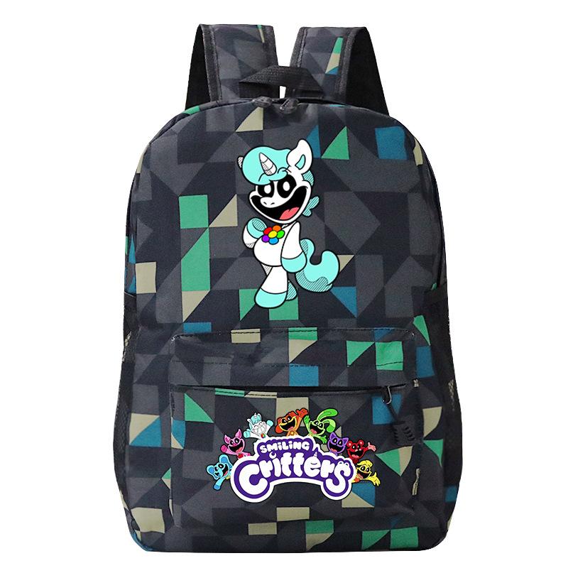 Cartoon Printed Children'S Backpack, Animation Schoolbag, Male And Female Primary And Secondary School Students Outdoor Travel Backpack