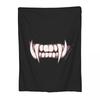 Vampire Monster Fangs Blanket Fleece Sofa Throw Blanket Warm for Home Bedroom Travel Throws Bedspread Quilt