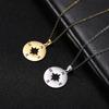 Cazador  Round Compass Pendant Necklace Gold Color Stainless Steel Necklaces for Women Men Jewelry 2026 Birthday Gift Wholesale