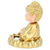 4.33x3.35in Solar Nodding Buddha Desktop Ornament  Car Interior Dashboard Display