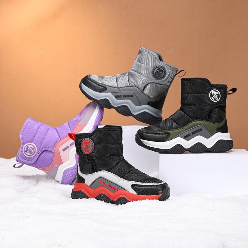Ventes directes d'usine bottes de neige pour enfants 2026 hiver nouveau velours épaissi chaud chaussures pour enfants chaussures d'hiver pour enfants du nord-est