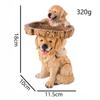 Animal  Wooden Stake Statue Resin Bird Feeder Garden Decoration Raccoon Fox Dog Sculpture Crafts Home Courtyard Ornaments