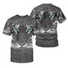 Mens Loose Fit Short Sleeve T-Shirt With 3D Digital Print Cartoon Tiger Design Streetwear Hip Hop Style